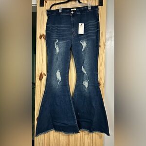 Boutique brand distressed SUPER FLARES